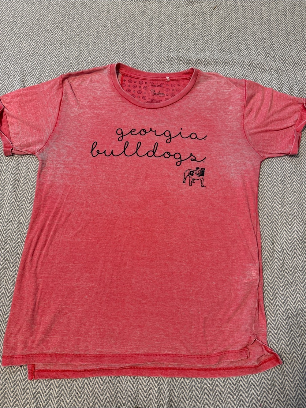 Pressbox Georgia Bulldogs Pink Short Sleeve Crewneck Tee